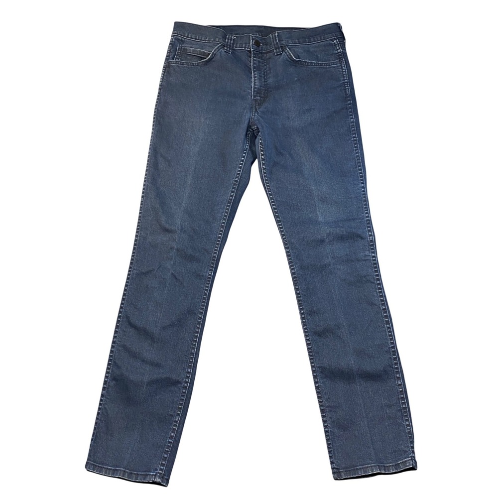 Levis 511‎ Slim Fit Jeans Mens W34 L32 Dark Indigo Blue Stretch Denim